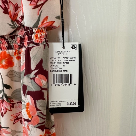 NWT Adrianna Papell size 10 multicolor floral maxi dress - Picture 10 of 11